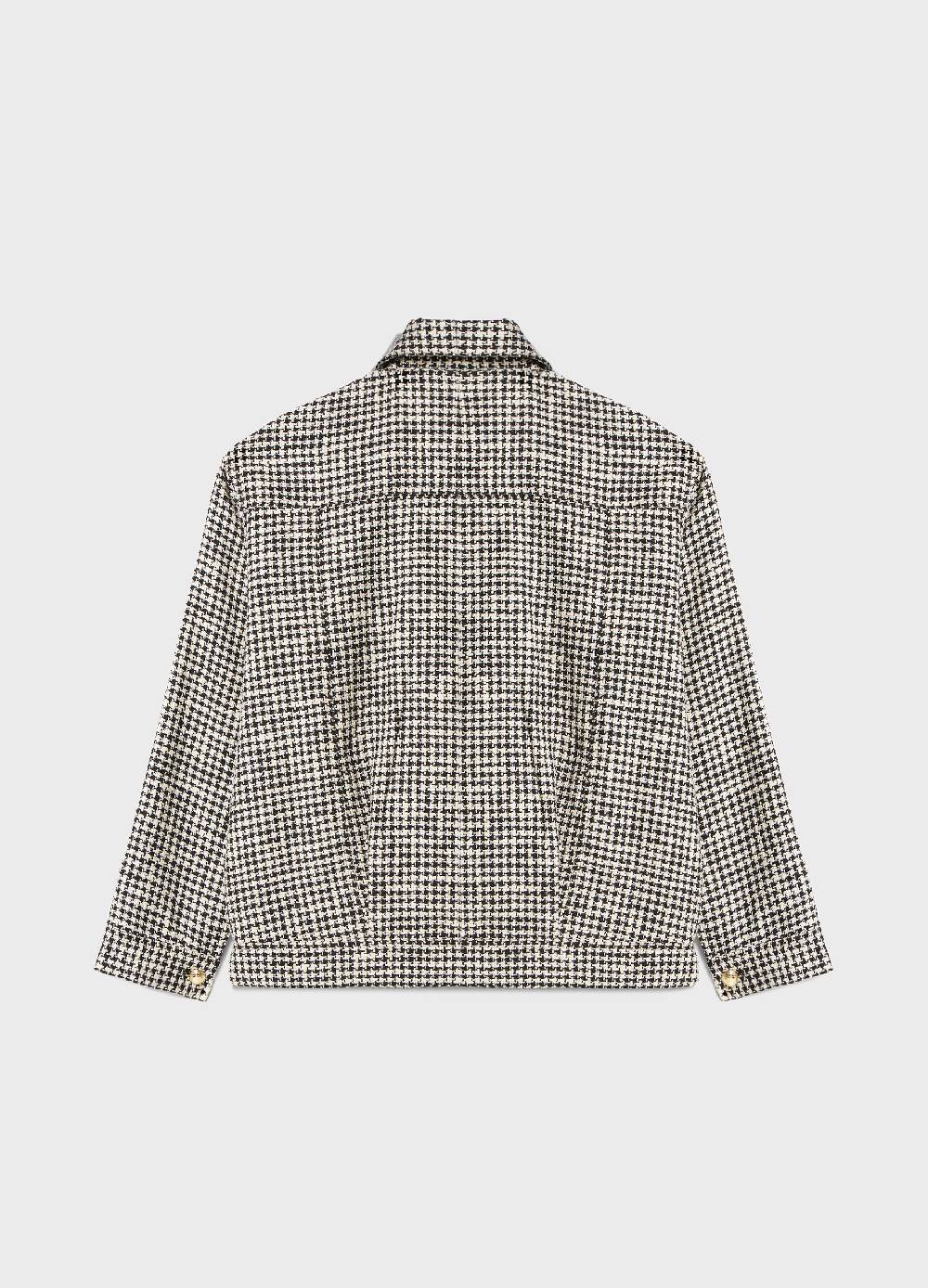 LES COPAINSChore jacket motivo pied de poule Vendita Economica