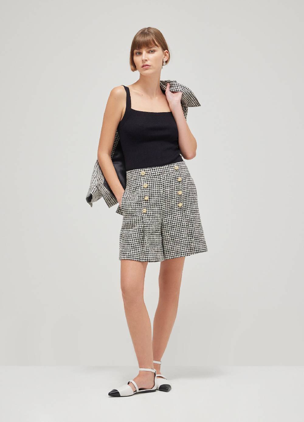 LES COPAINSPantaloni short motivo pied de poule