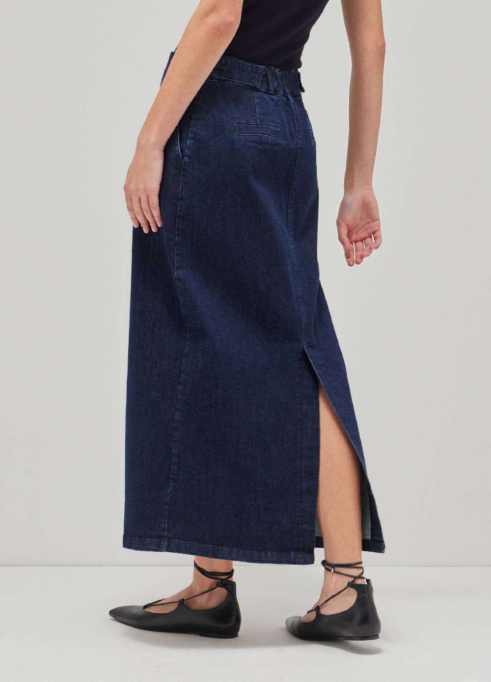 LES COPAINSGonna lunga di jeans con spacco In Linea