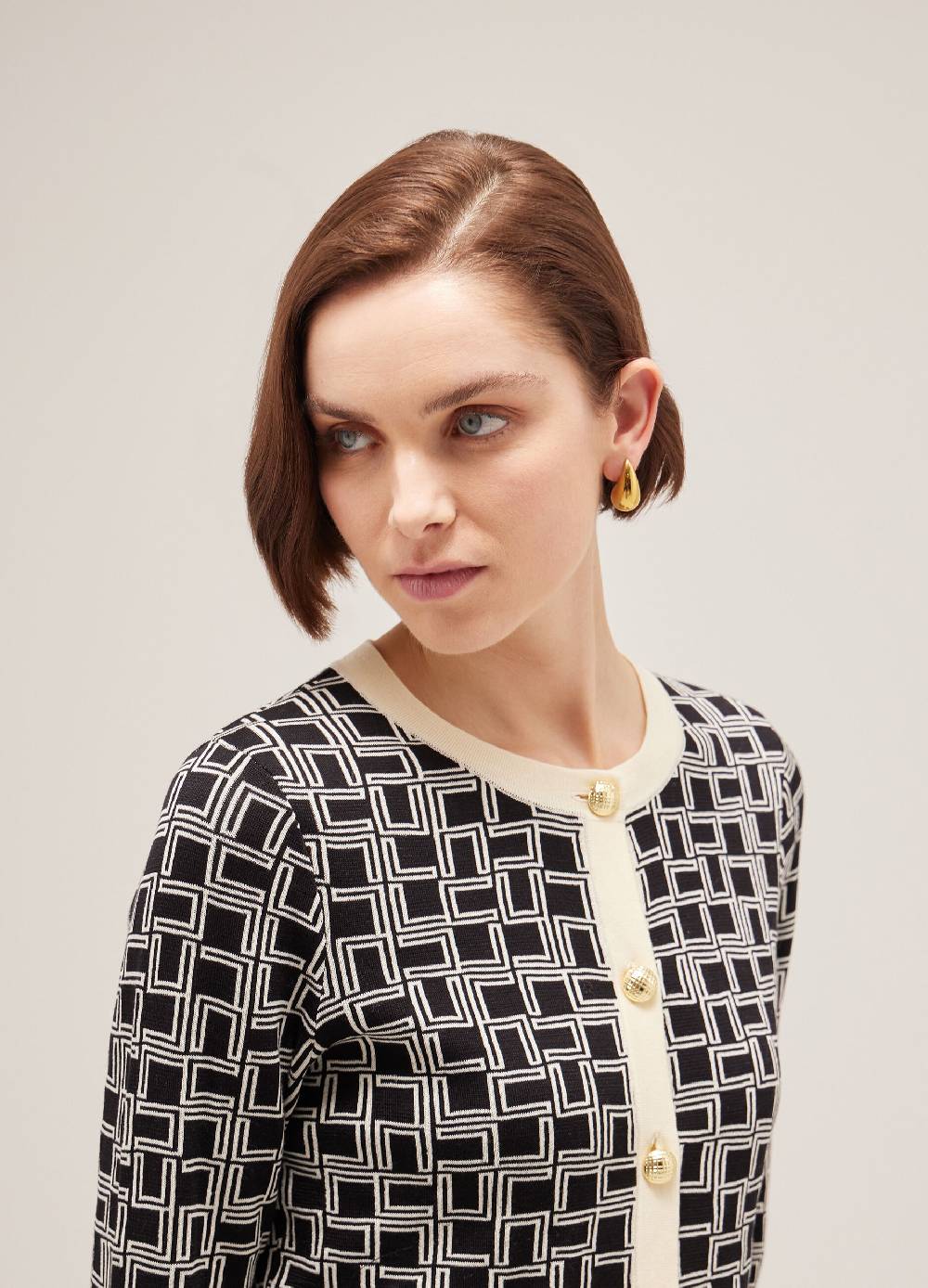 LES COPAINSCardigan tricot in puro cotone Promozione