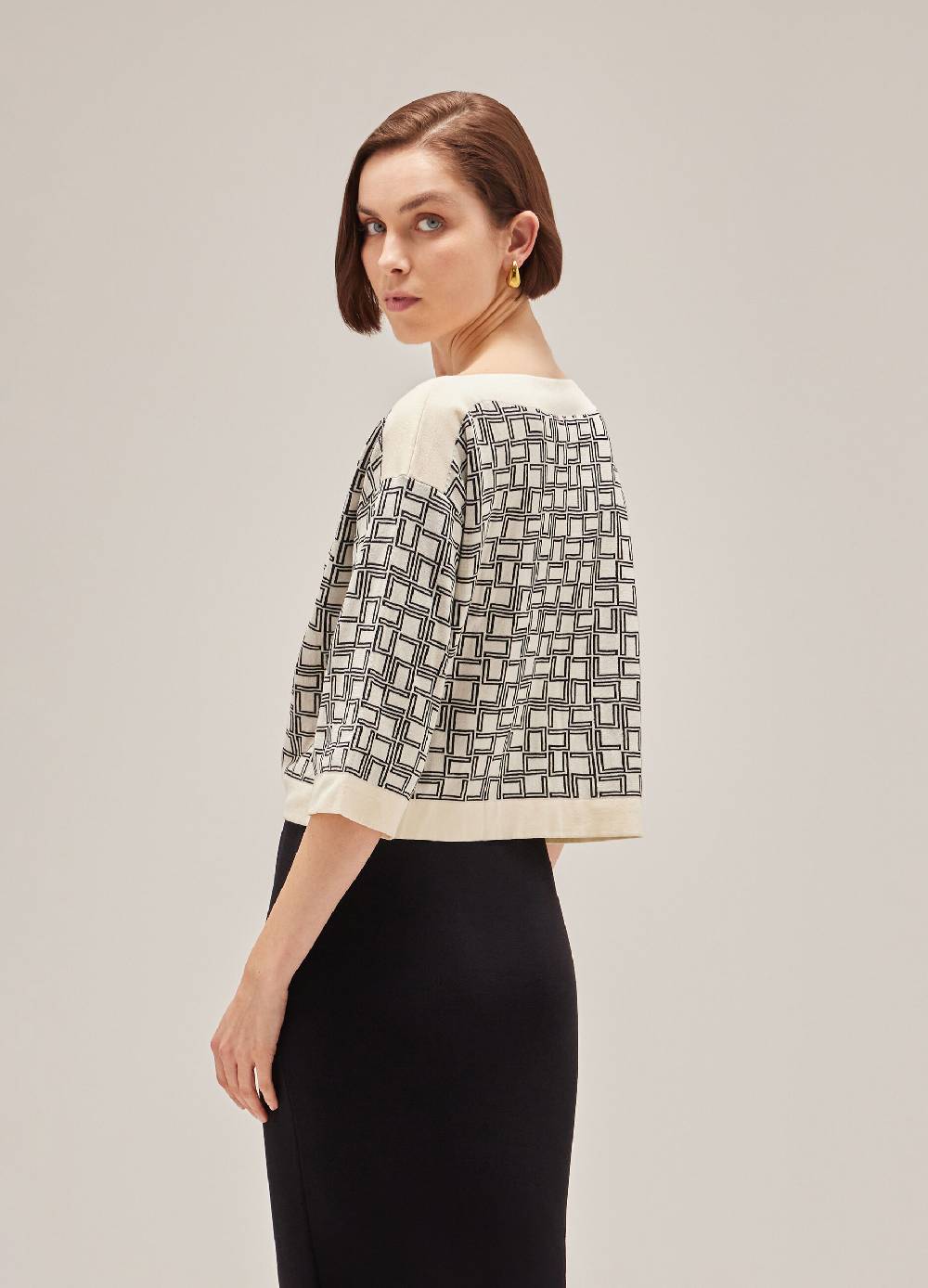 LES COPAINSMaglia tricot a maniche corte in puro cotone Pezzi Unici