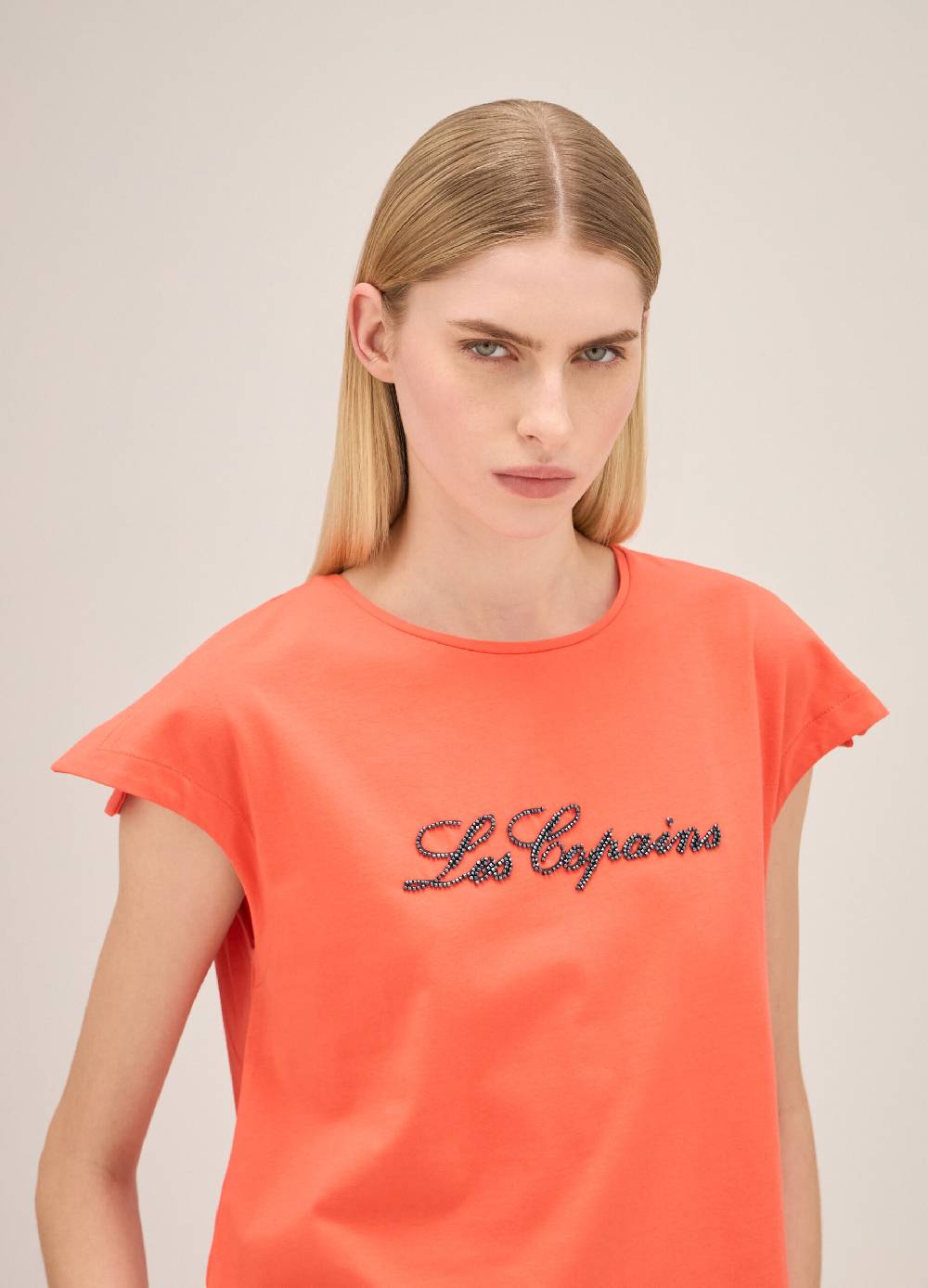 LES COPAINST-shirt con lettering ricamato Offerta