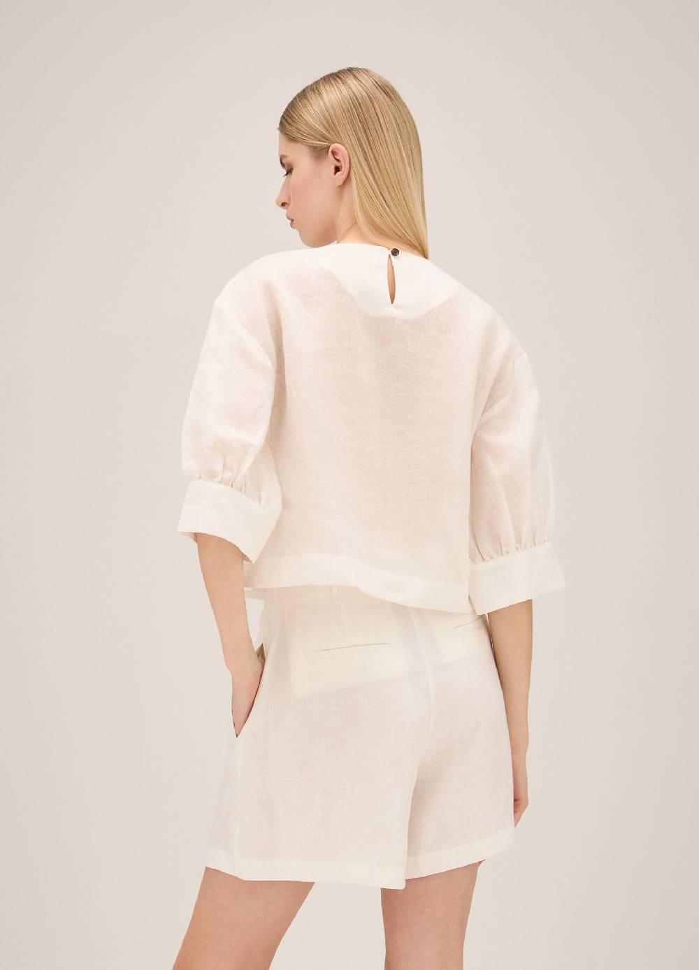 LES COPAINSBlusa a palloncino in lino Online