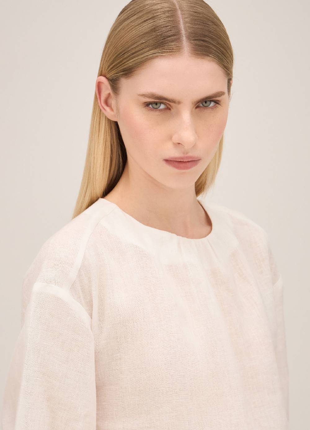 LES COPAINSBlusa a palloncino in lino Online