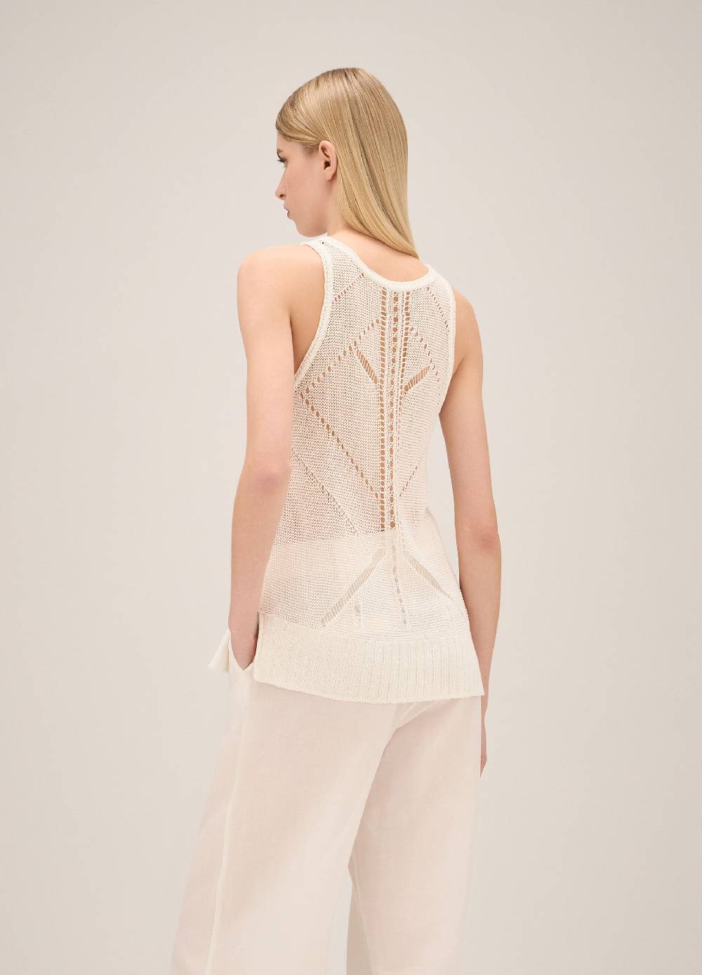 LES COPAINSCanotta tricot traforata Italy