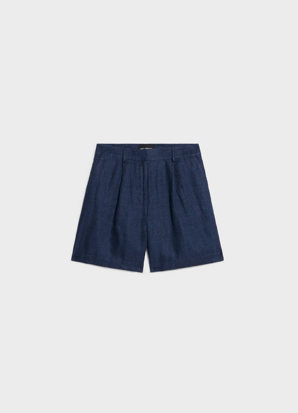 LES COPAINSPantaloni short in lino effetto denim Vendita Calda