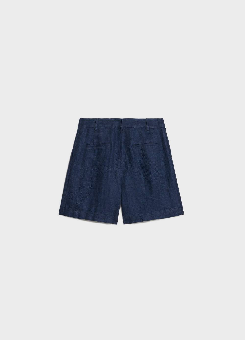 LES COPAINSPantaloni short in lino effetto denim Vendita Calda
