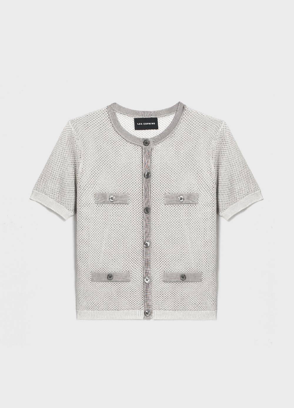 LES COPAINSCardigan tricot a maniche corte Moda