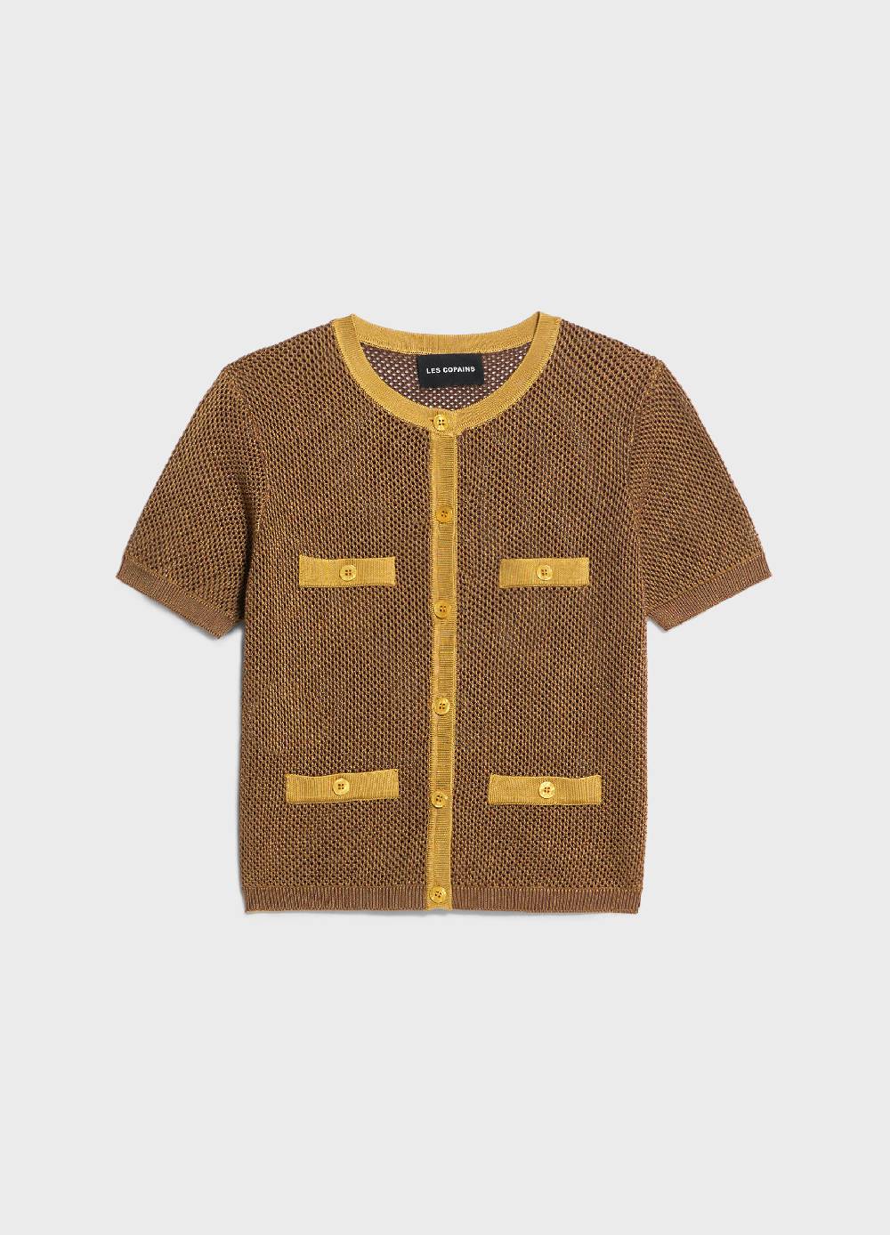 LES COPAINSCardigan tricot a maniche corte 2025