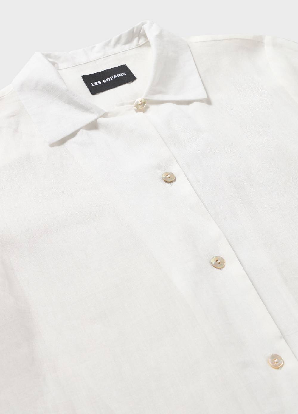 LES COPAINSMaxi abito a camicia in fibre naturali Italia