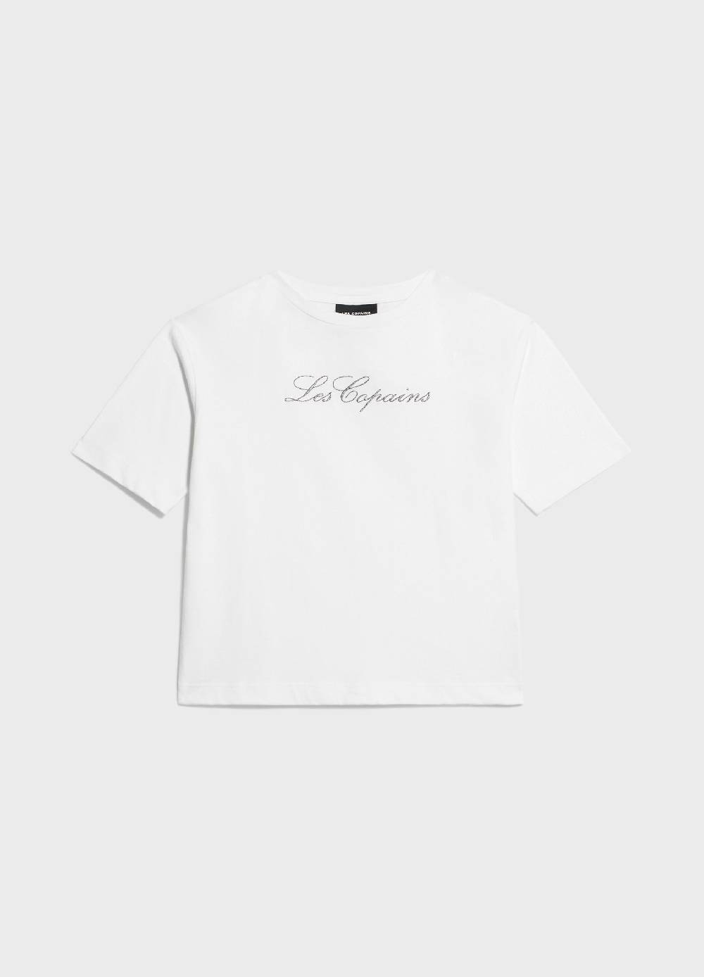 LES COPAINST-shirt con lettering glitter In Linea