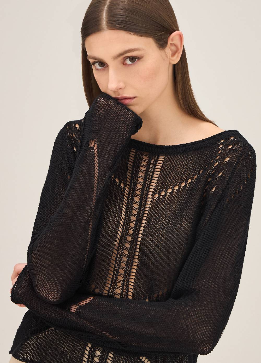 LES COPAINSMaglia tricot traforata Vendita