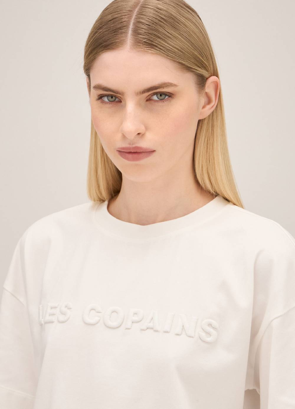 LES COPAINST-shirt a maniche corte con logo Soddisfazione Garantita