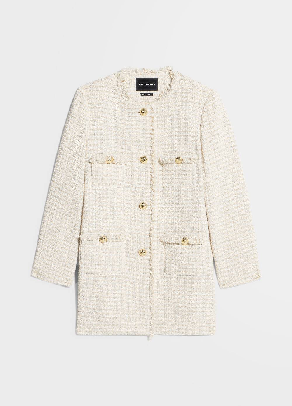 LES COPAINSBlazer lungo effetto tweed Fino Al -60%