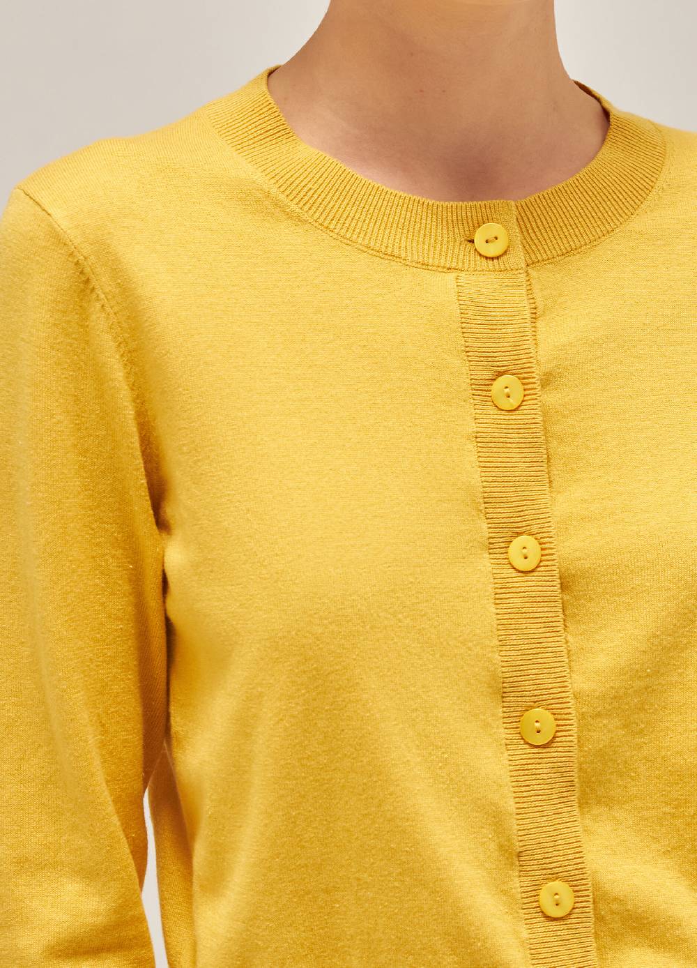 LES COPAINSCardigan tricot in seta e cotone In Vendita