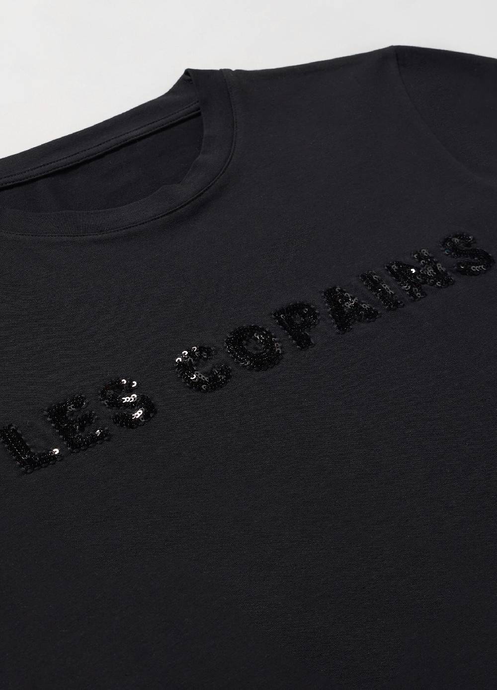LES COPAINST-shirt a mezza manica in cotone stretch Vendita Economica