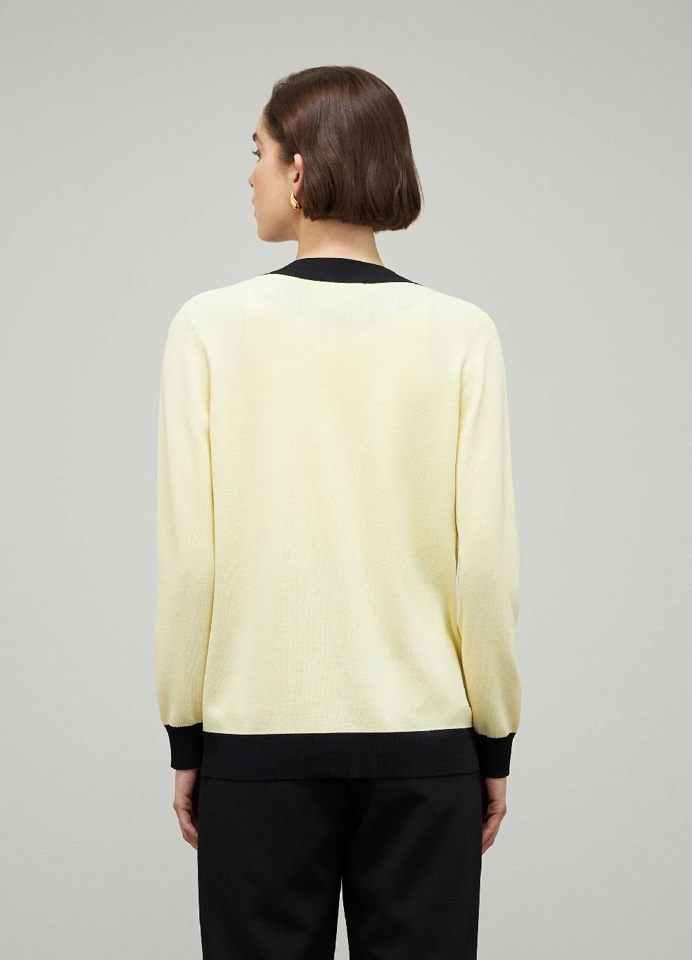 LES COPAINSCardigan tricot con scollo a V in misto viscosa Nuova