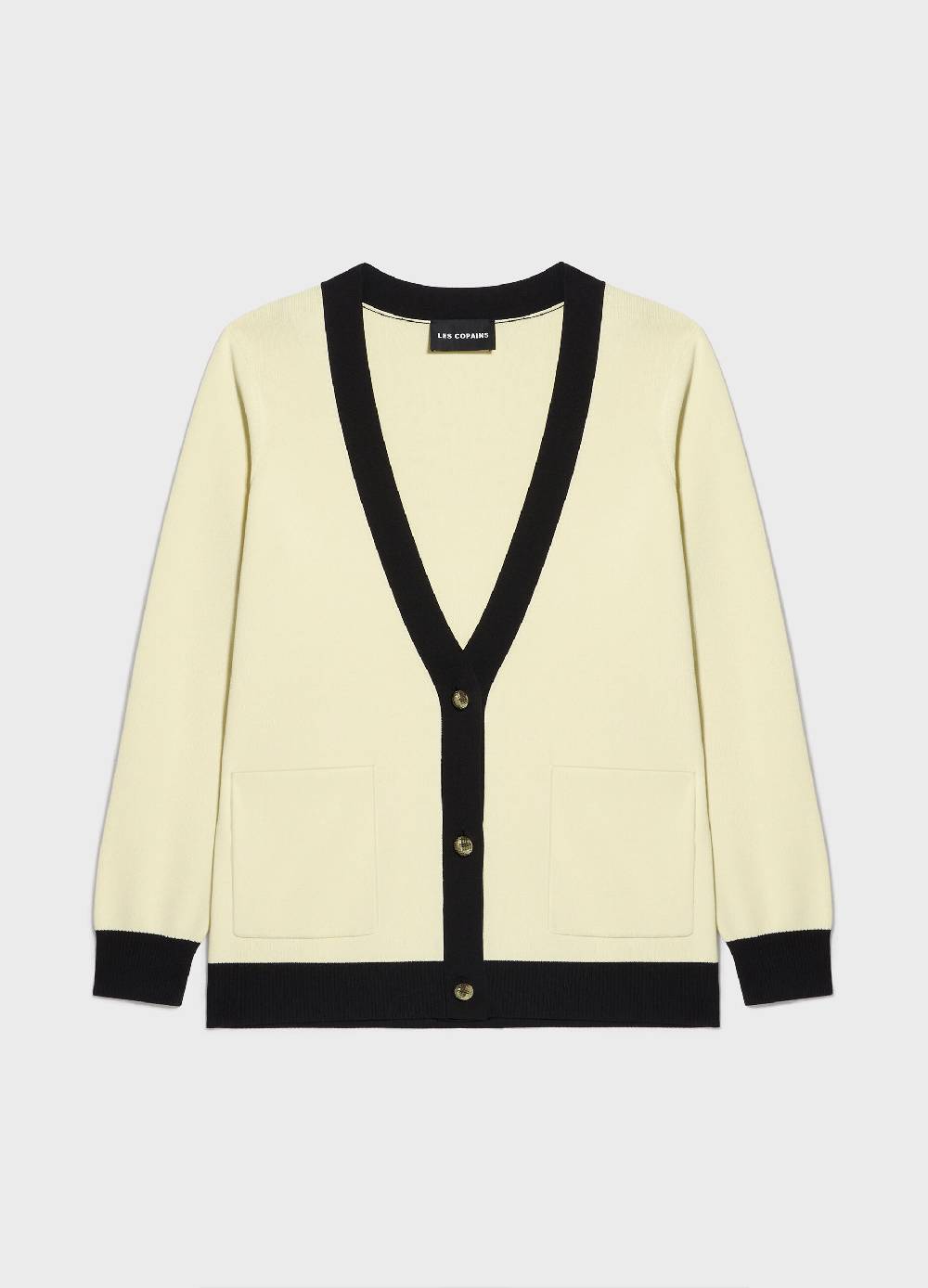 LES COPAINSCardigan tricot con scollo a V in misto viscosa Nuova