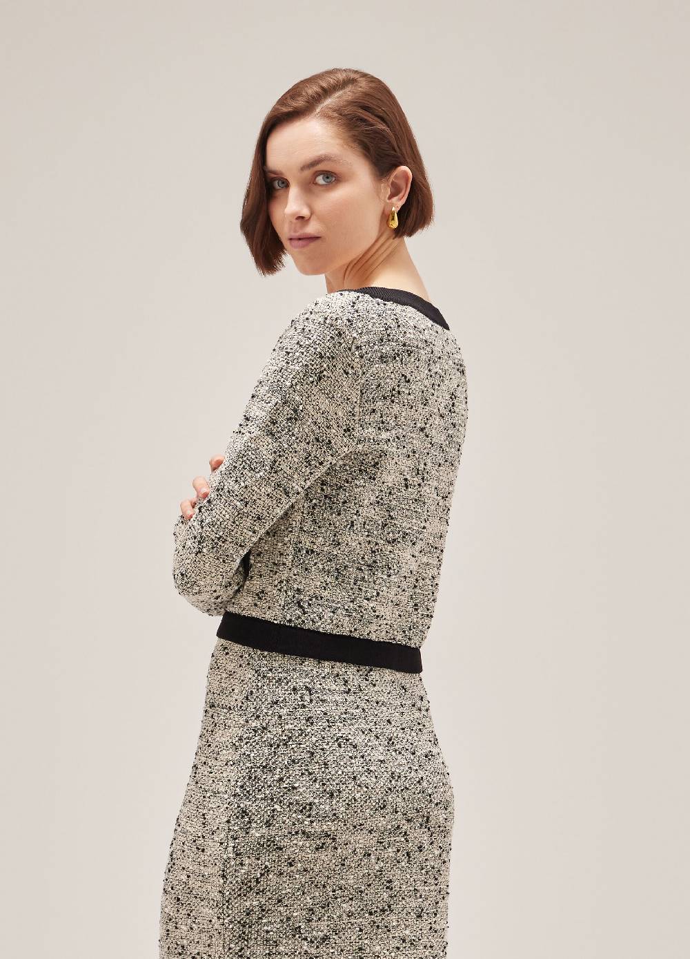 LES COPAINSCardigan tricot effetto bouclé Italia