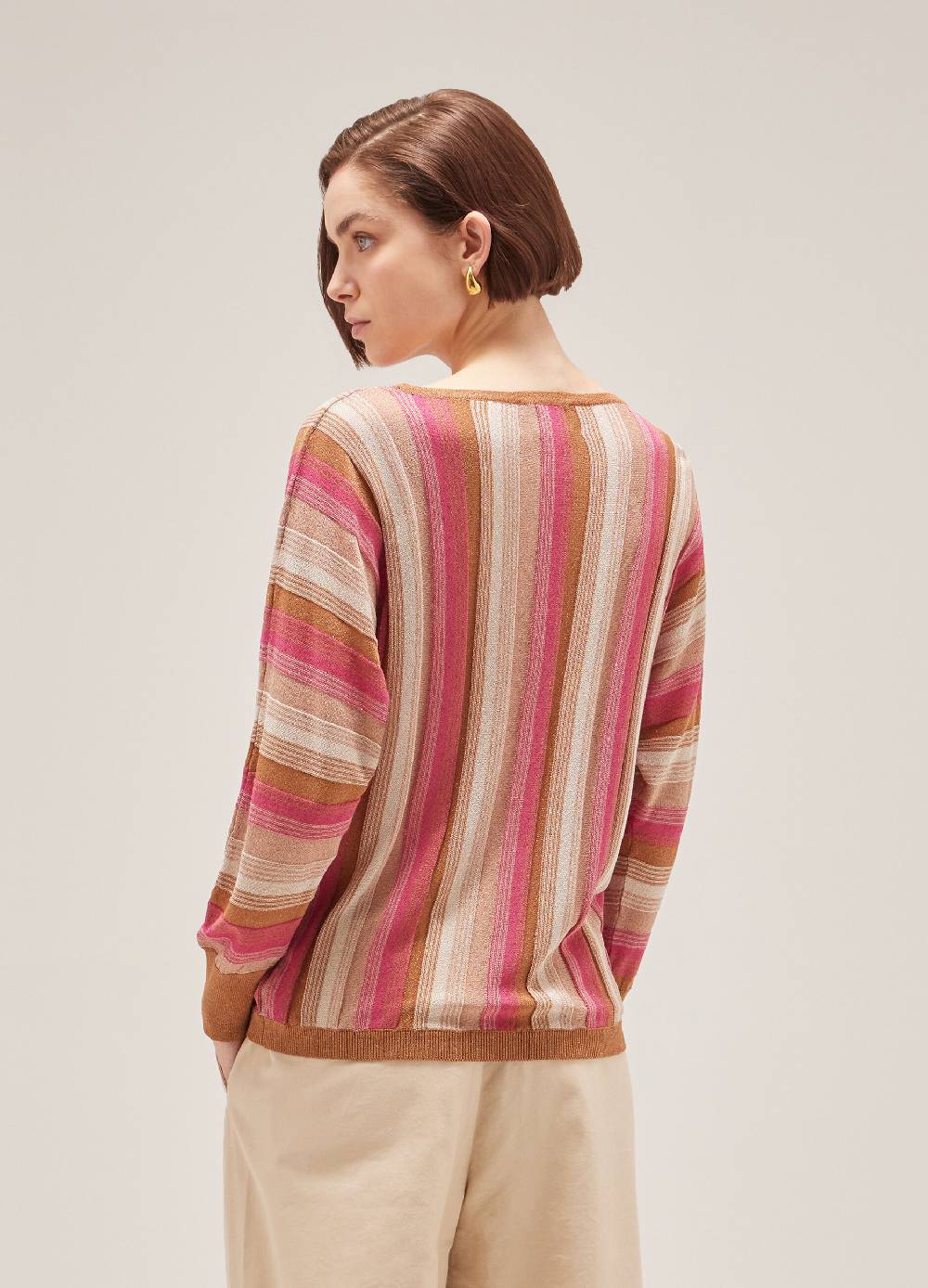 LES COPAINSMaglione tricot a righe Negozi Online