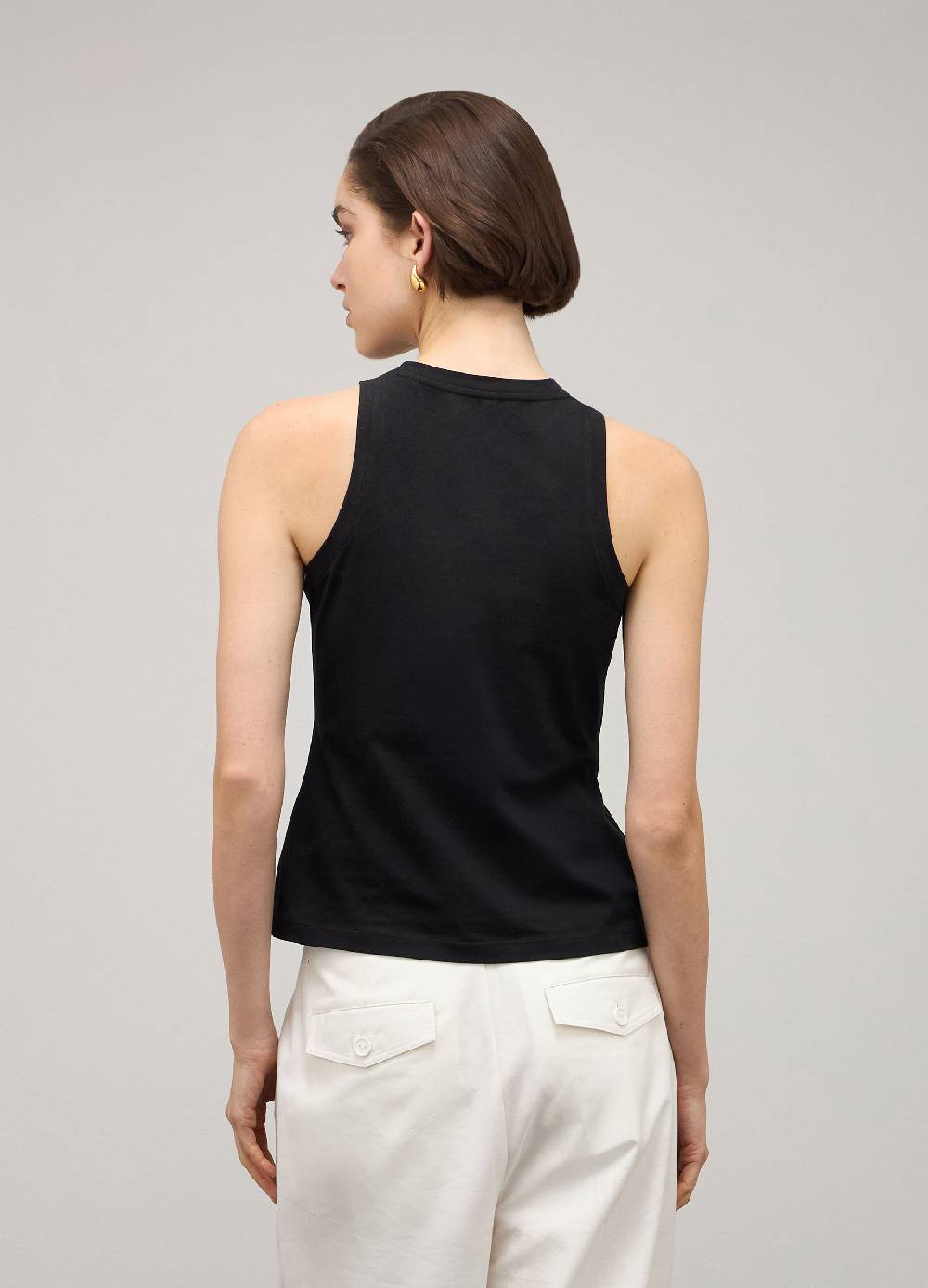 LES COPAINSTop smanicato in cotone stretch Promozione Limitata