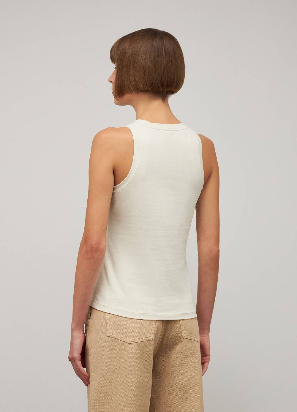 LES COPAINSTop smanicato in cotone stretch In Vendita