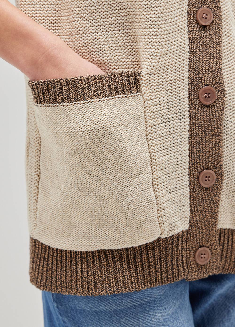 LES COPAINSGilet tricot in misto cotone Saldi
