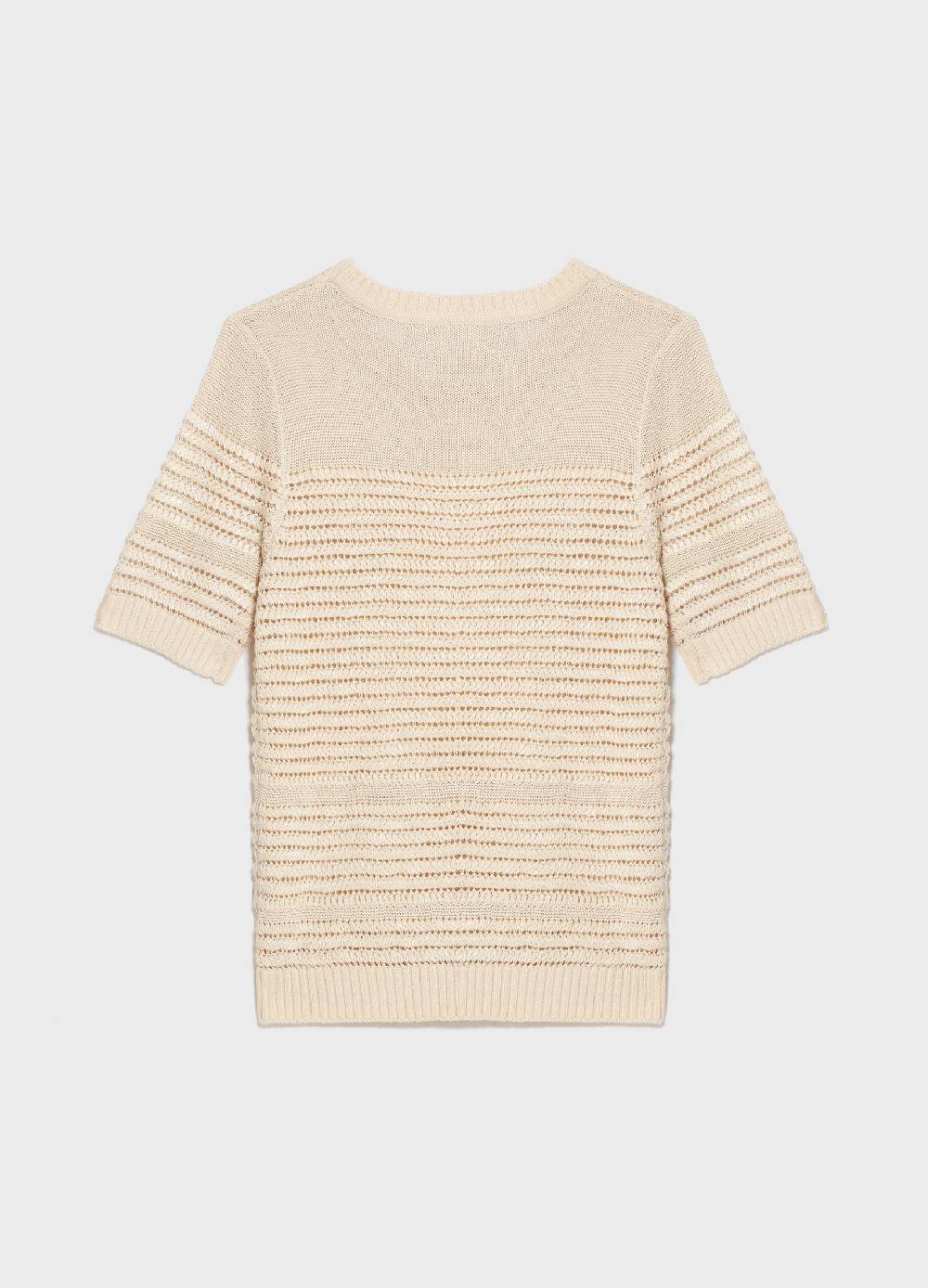 LES COPAINSMaglia tricot a maniche corte traforata Offerte