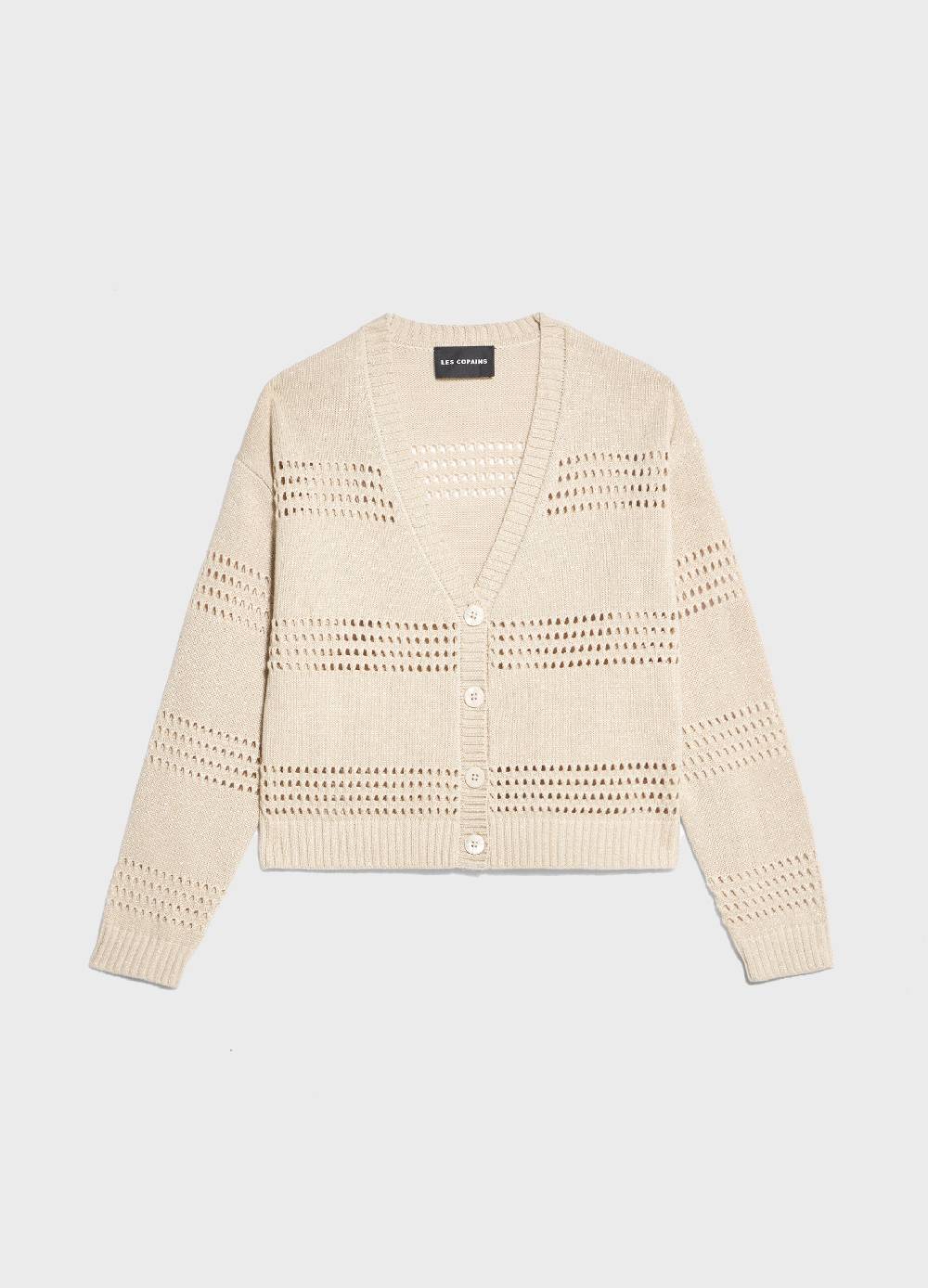 LES COPAINSCardigan tricot misto seta e cotone Hotsell