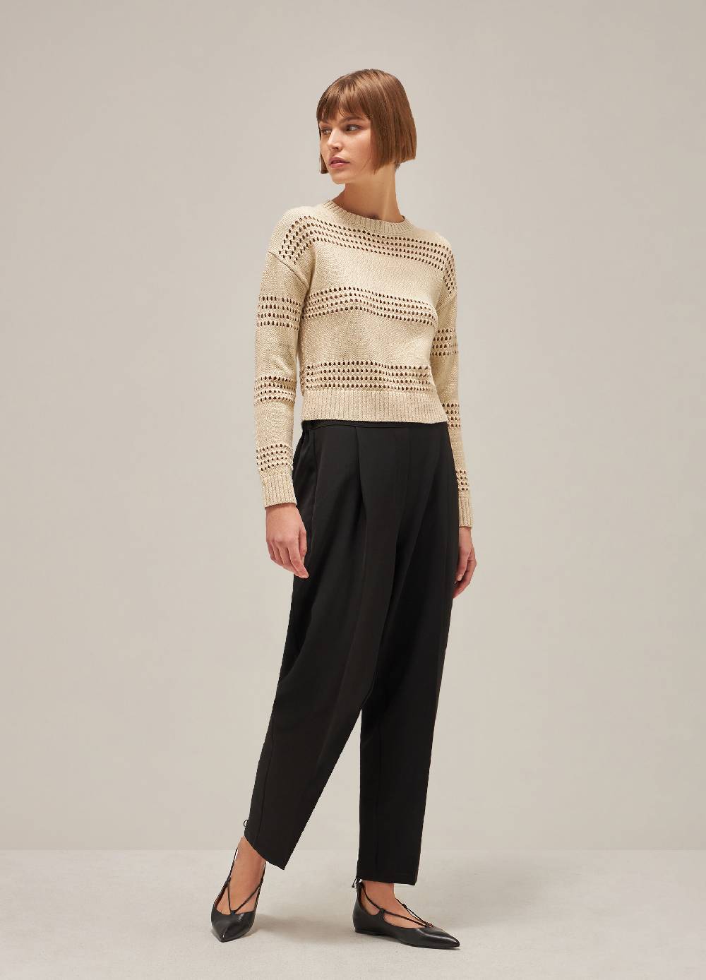 LES COPAINSMaglione tricot in seta e cotone Vendita Calda
