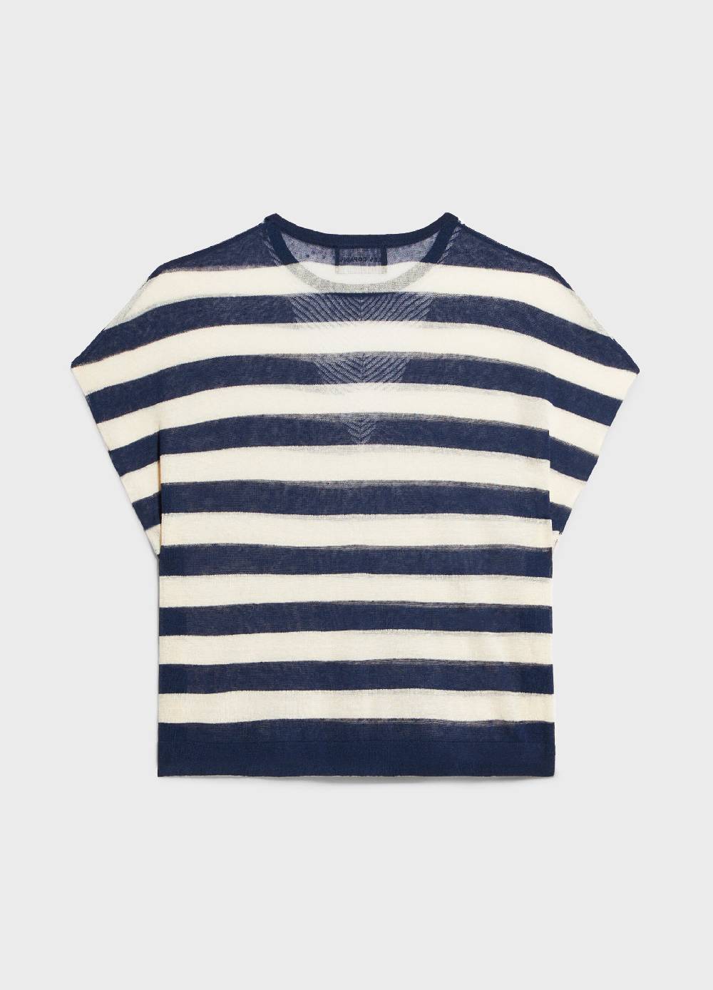 LES COPAINSMaglia tricot a maniche corte in misto lino In Linea