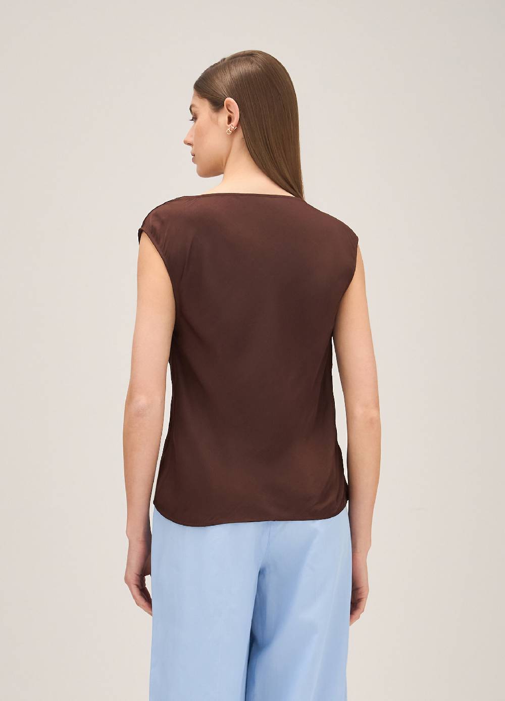 LES COPAINSTop smanicato con drappeggio In Vendita