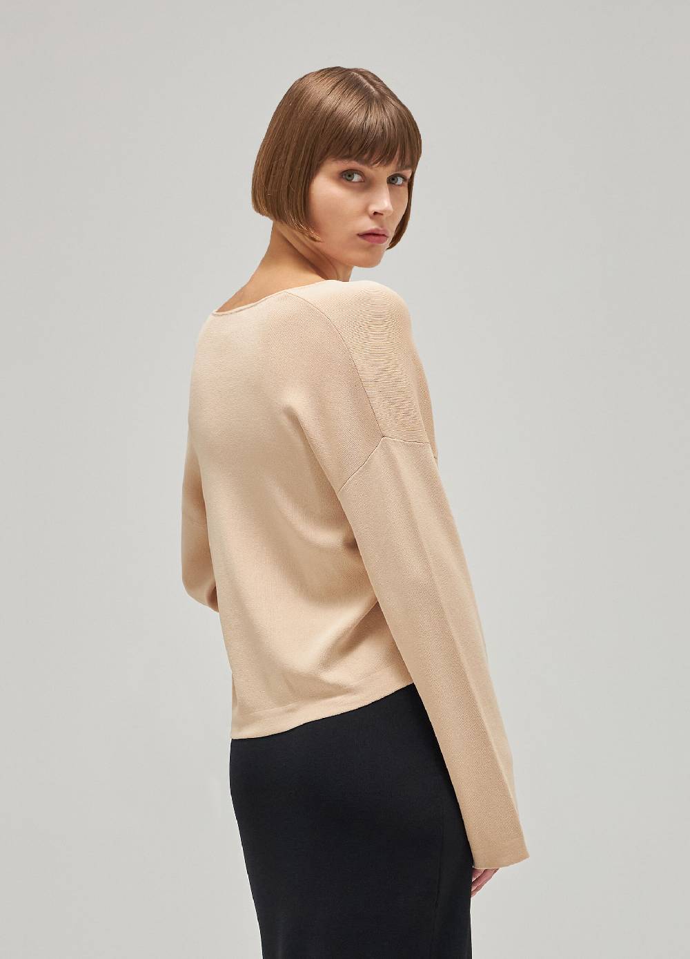 LES COPAINSMaglia tricot con scollo a V in misto viscosa Spedizione Gratuita