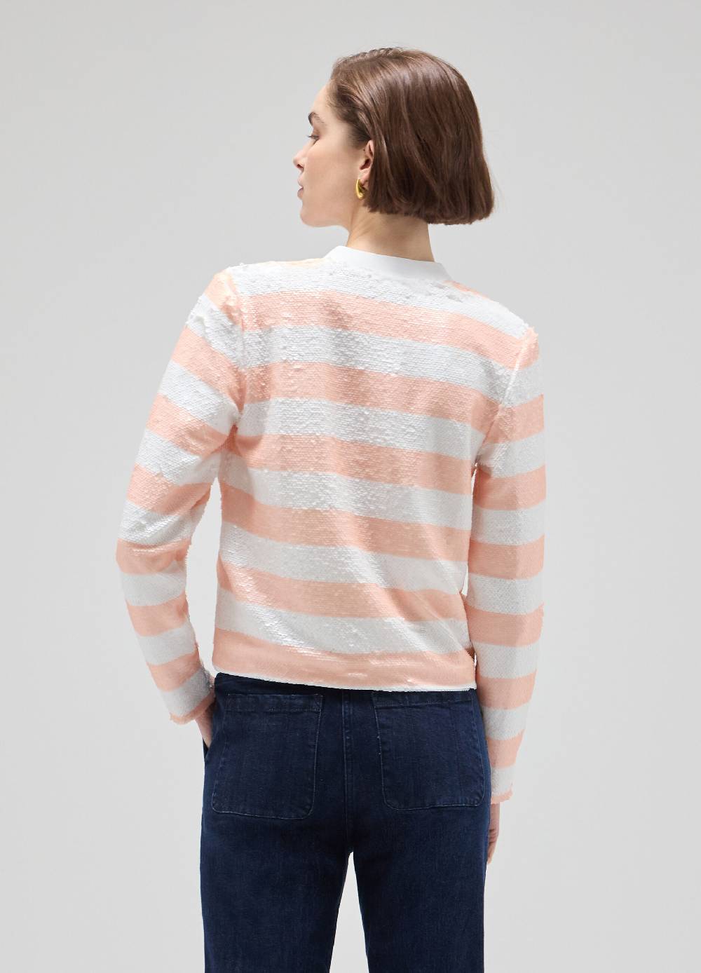 LES COPAINSCardigan tricot con paillettes Pezzi Unici