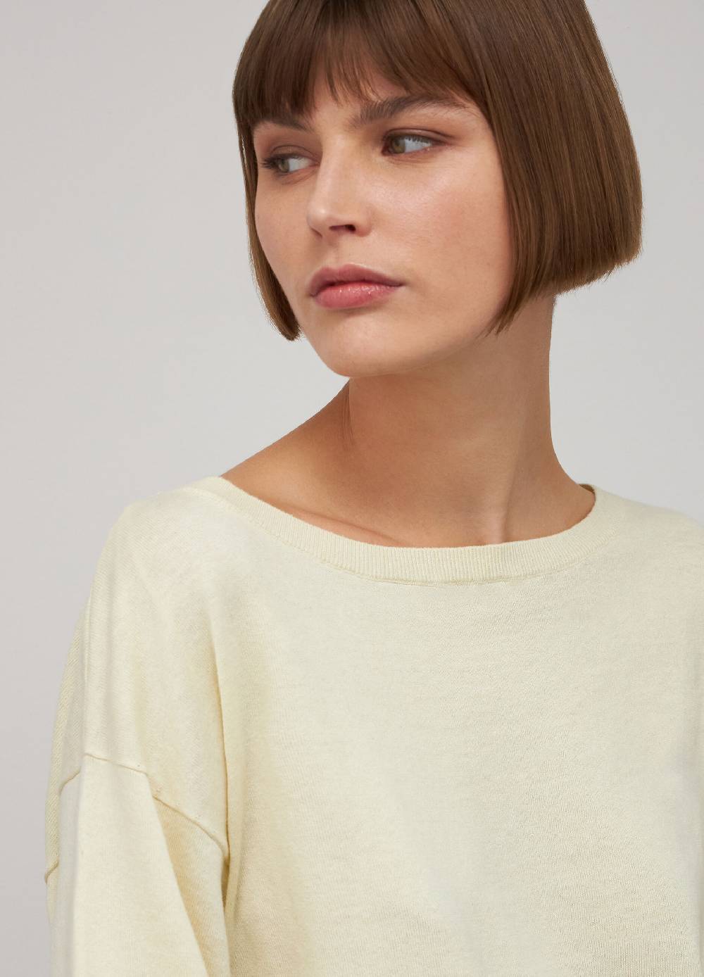 LES COPAINSMaglia tricot a maniche corte in seta e cotone Qualità Garantita