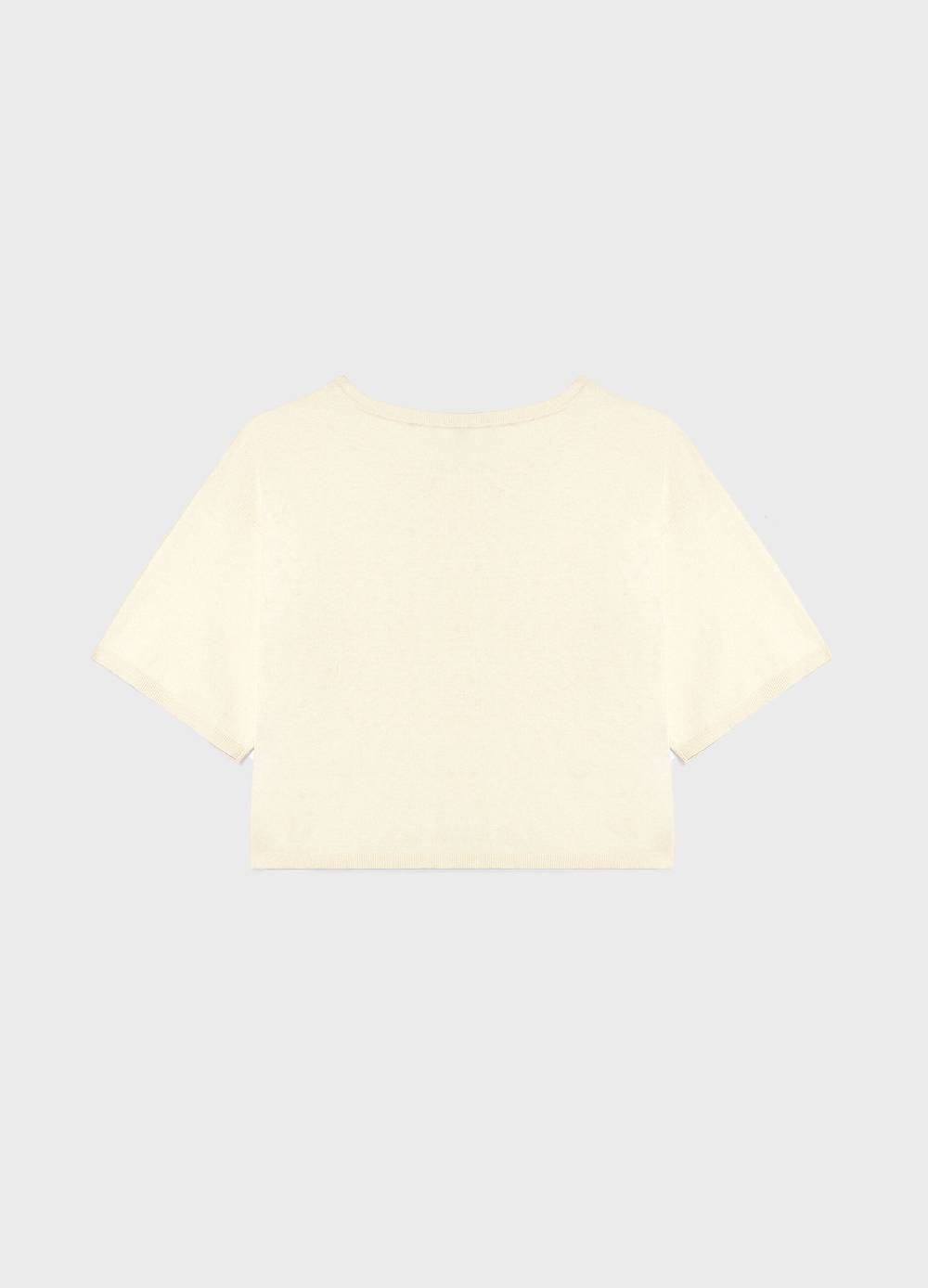 LES COPAINSMaglia tricot a maniche corte in seta e cotone Qualità Garantita