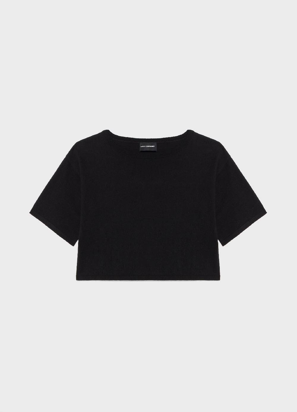 LES COPAINSMaglia tricot a maniche corte in seta e cotone Sconto di tempo limitato