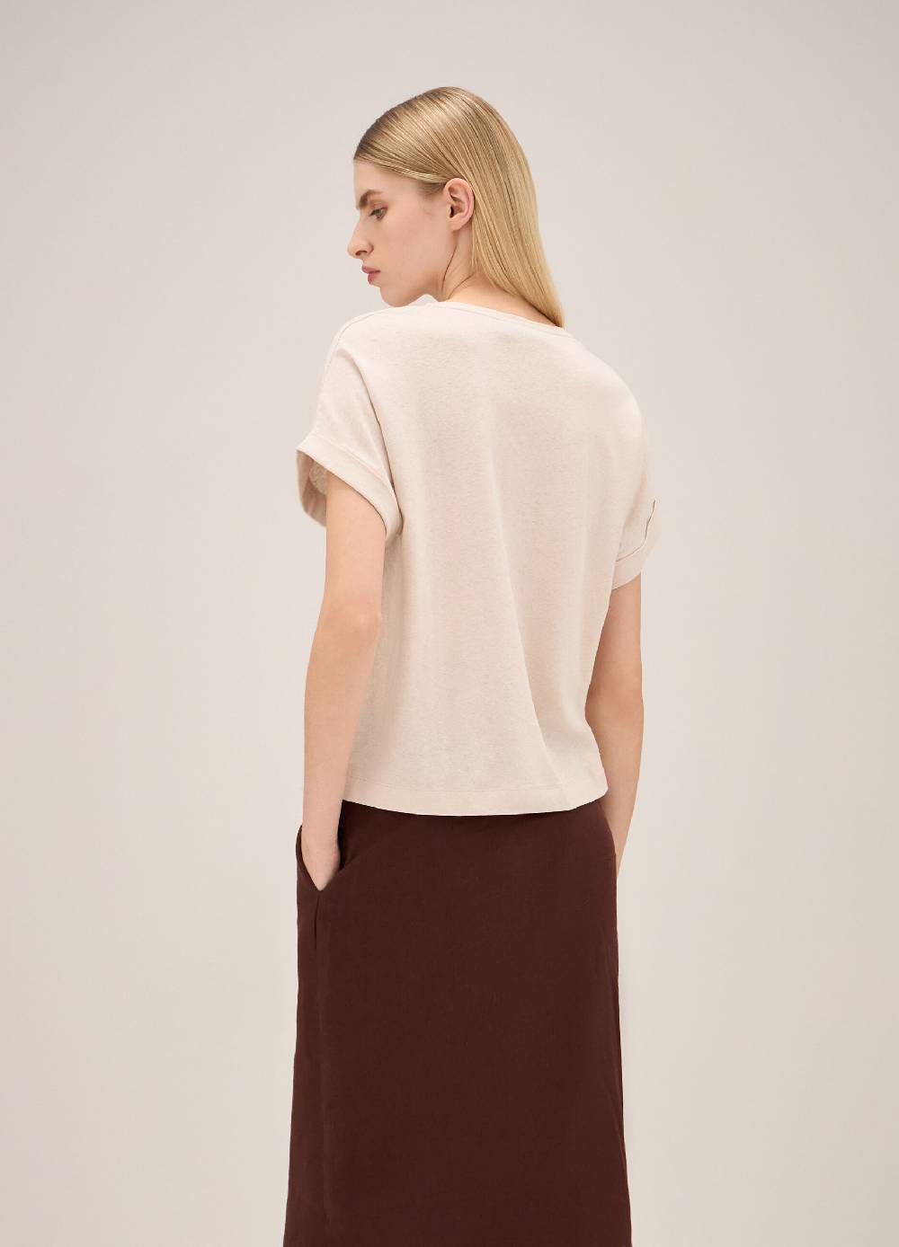 LES COPAINST-shirt in lino e cotone In Linea