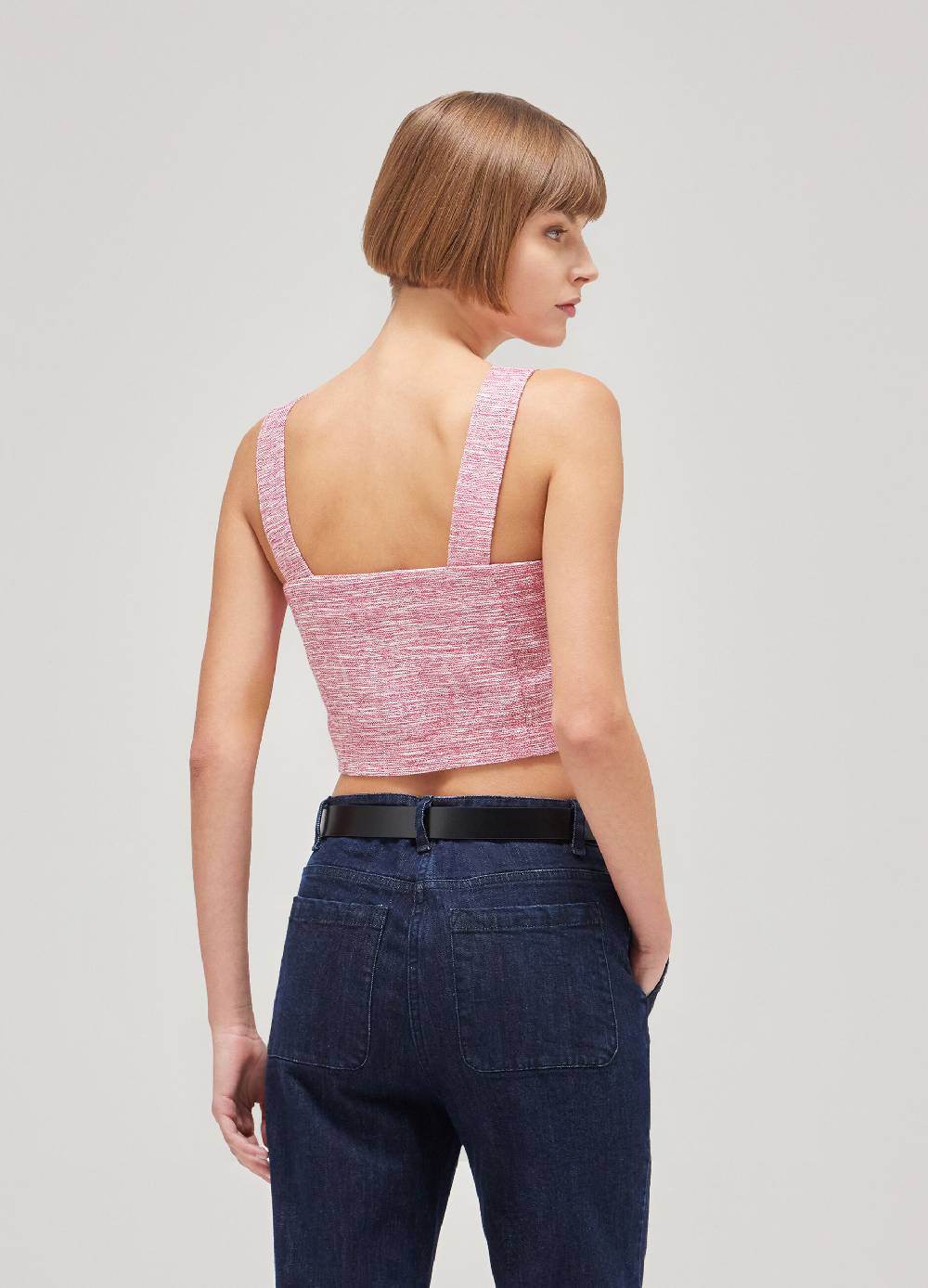 LES COPAINSTop misto cotone effetto tweed Nuovo