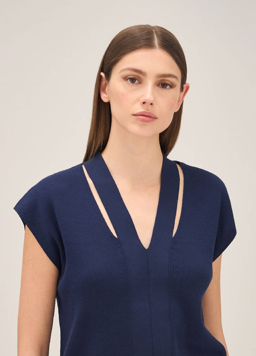 LES COPAINSMaglia tricot con scollo a V Spedizione Gratuita