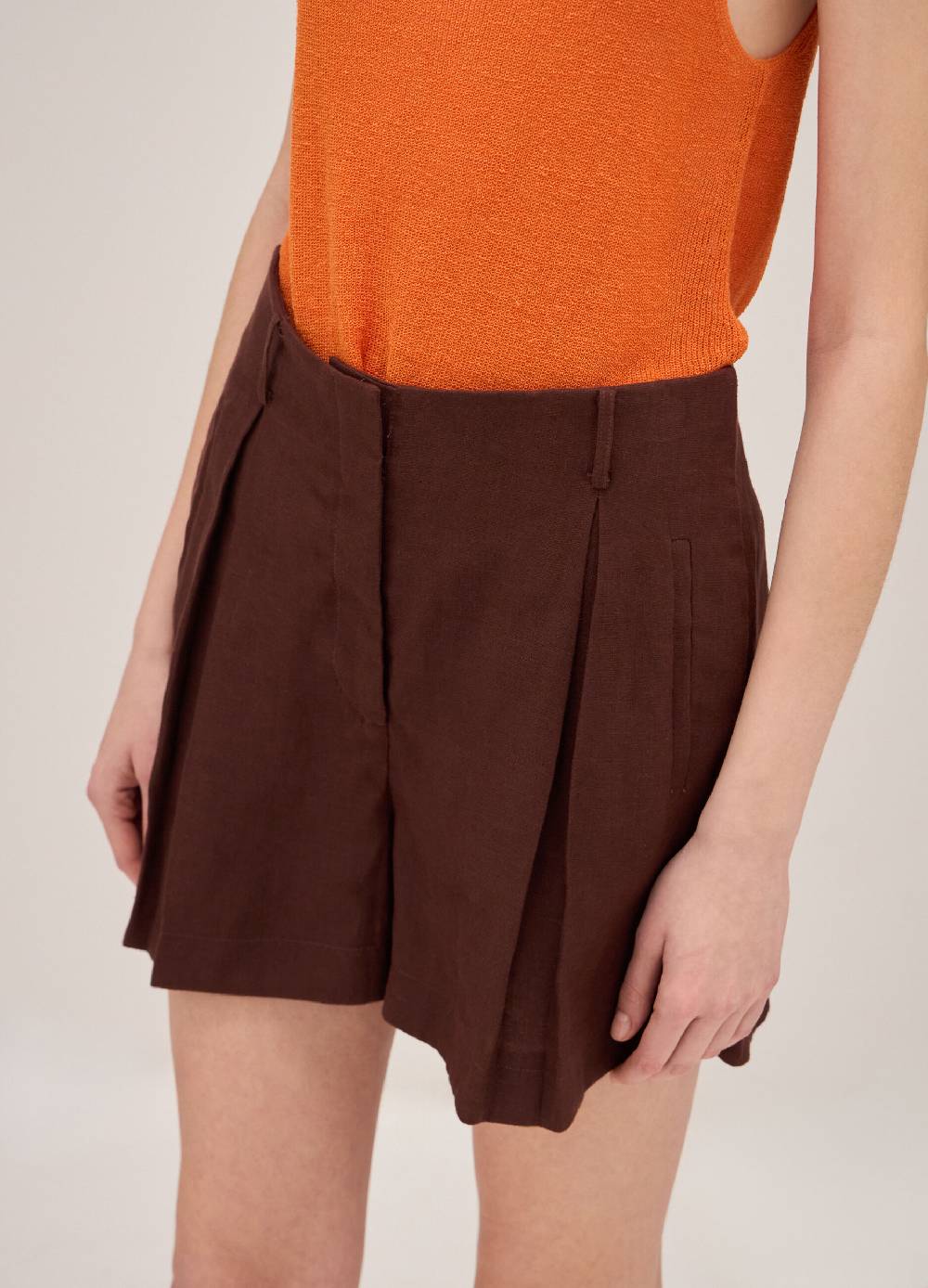 LES COPAINSShorts bermuda in lino Pezzi Unici