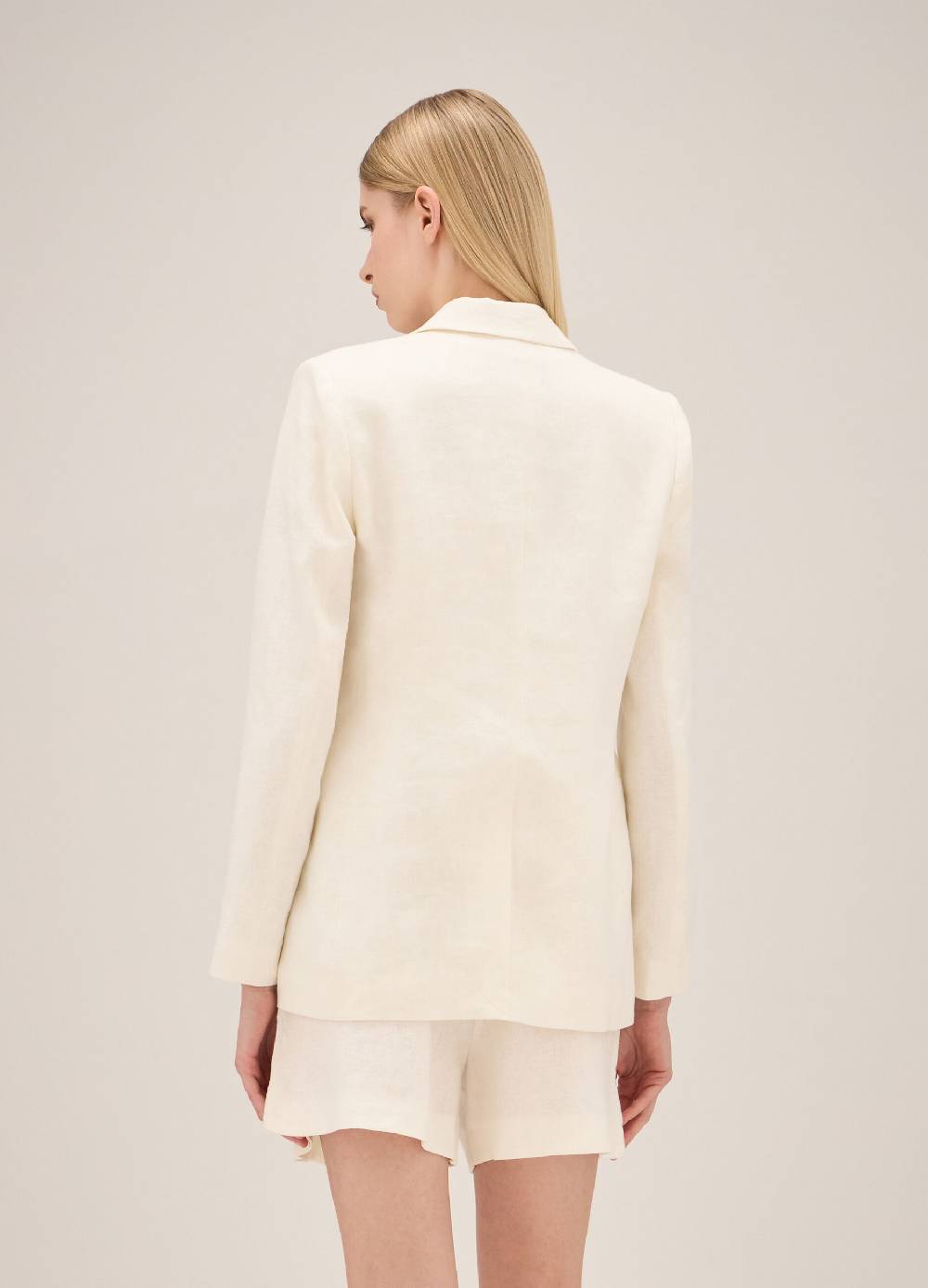 LES COPAINSBlazer in lino con bottone singolo Qualità Garantita