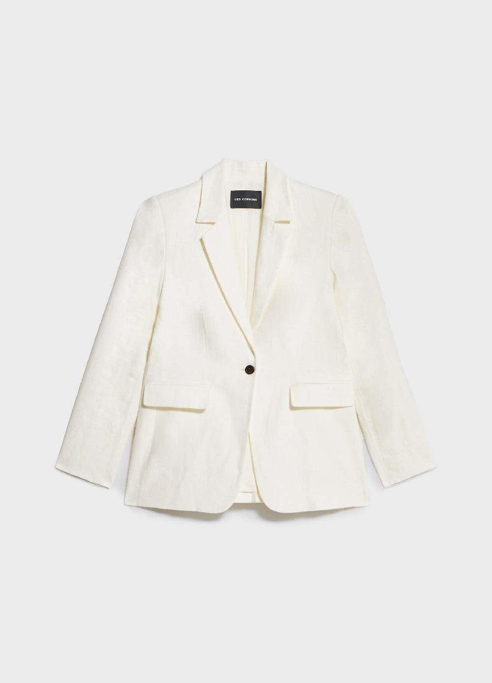 LES COPAINSBlazer in lino con bottone singolo Qualità Garantita