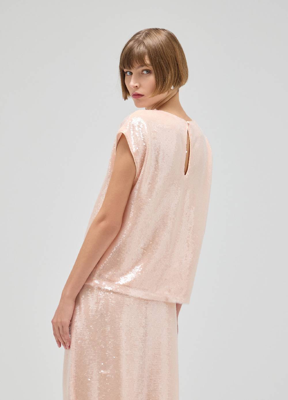LES COPAINSTop smanicato con paillettes Fino Al -60%