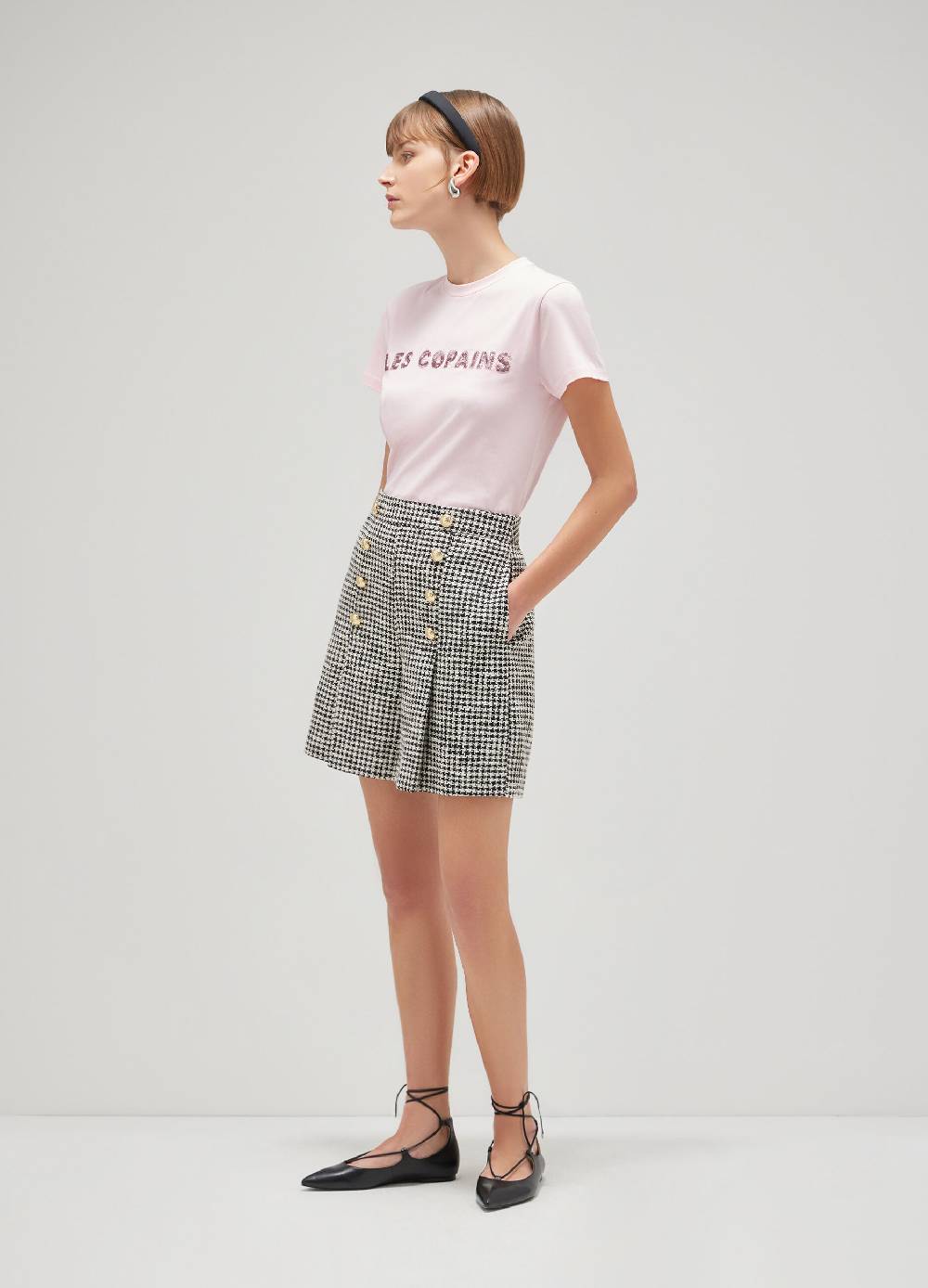 LES COPAINST-shirt a mezza manica in cotone stretch