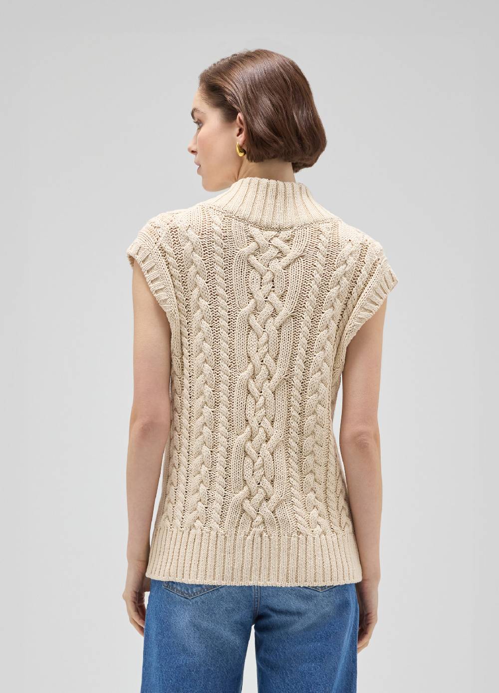 LES COPAINSGilet tricot a trecce Prezzo Ridotto