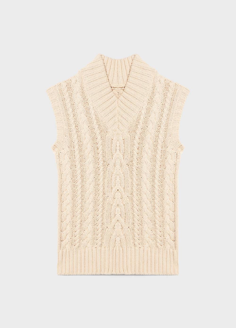 LES COPAINSGilet tricot a trecce Prezzo Ridotto