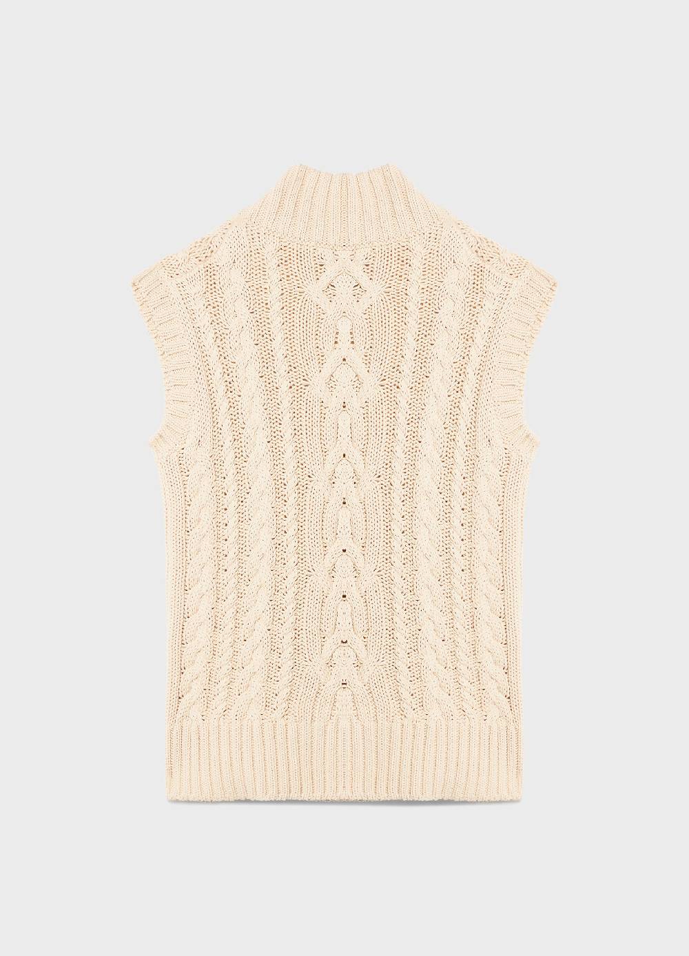 LES COPAINSGilet tricot a trecce Prezzo Ridotto