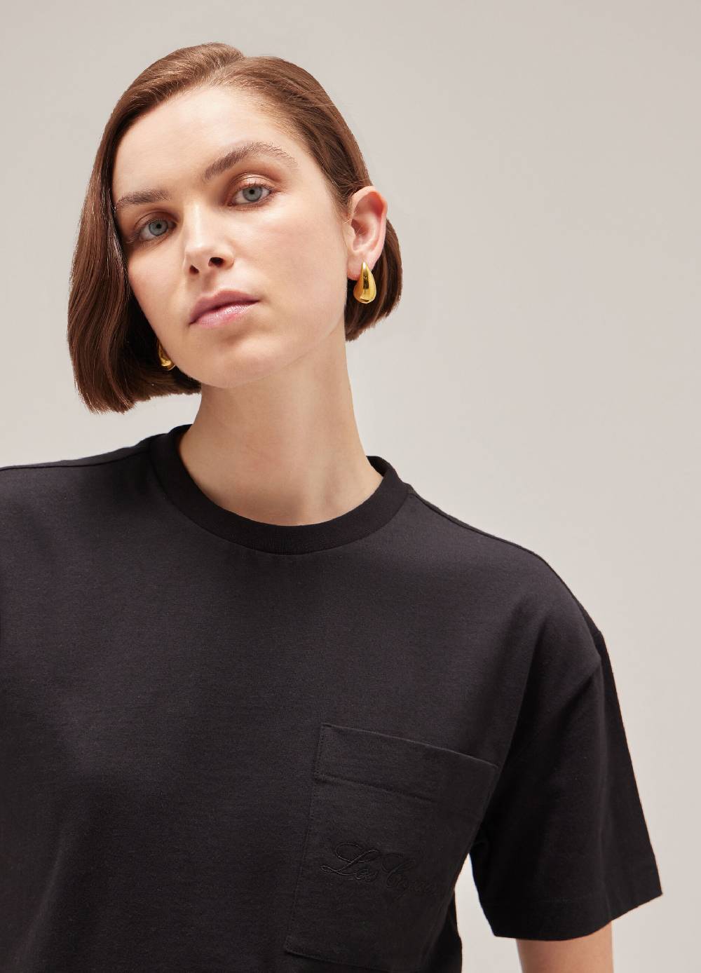 LES COPAINST-shirt con logo in puro cotone Vendita Economica