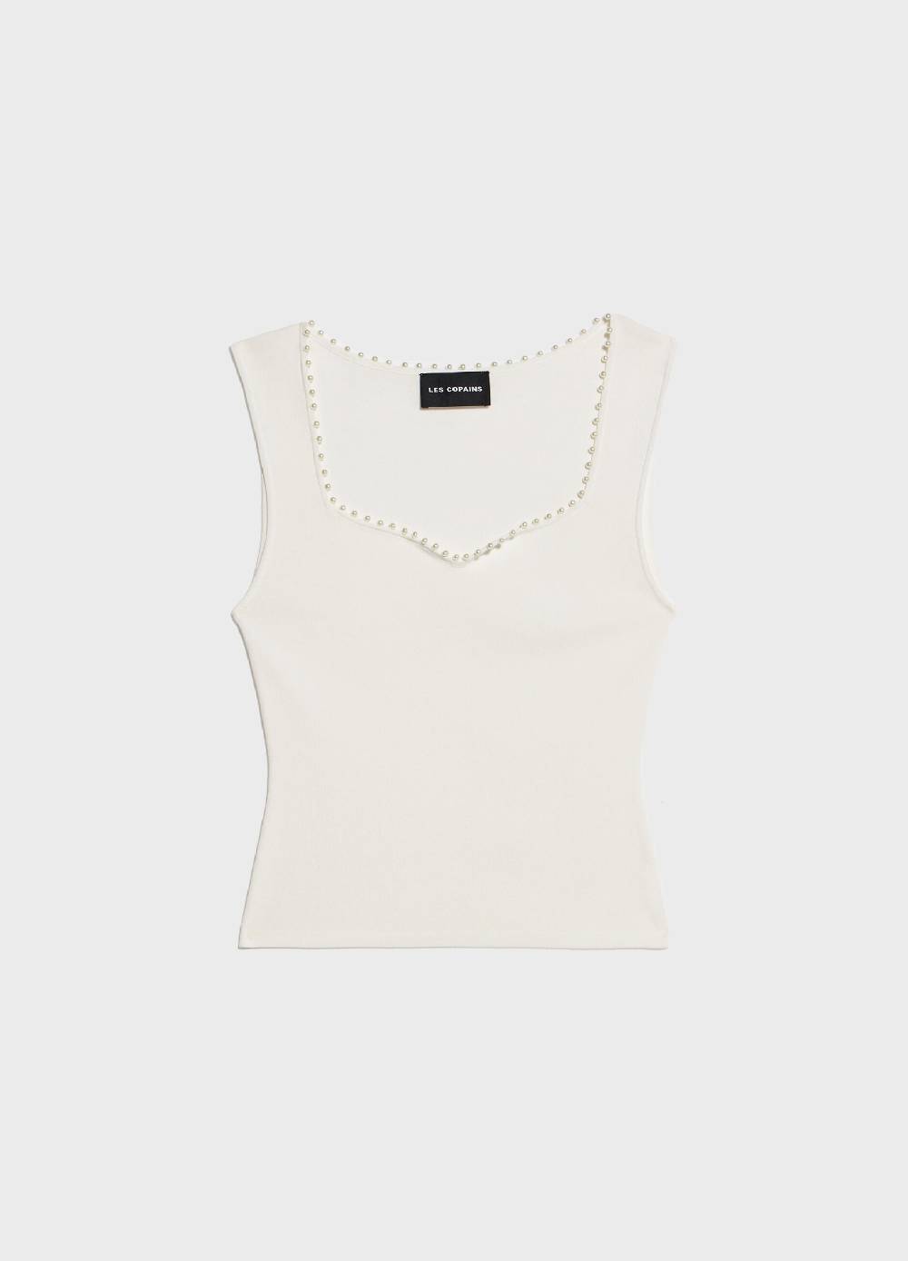 LES COPAINSTop smanicato con scollo Moda
